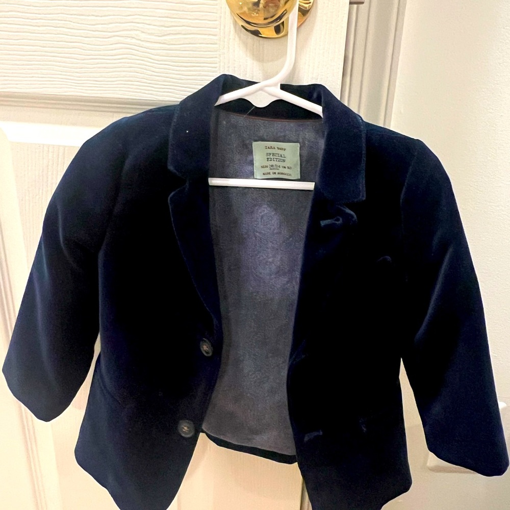 Zara toddler velvet blazer